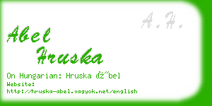 abel hruska business card